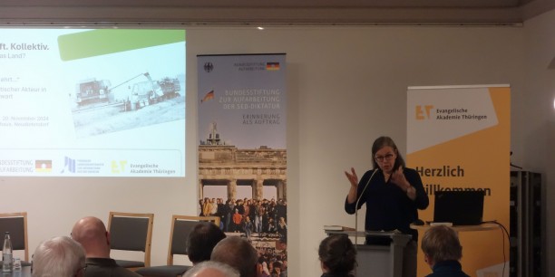 Einen Impuls zur Eröffnung des Abends übernahm Tanja Busse. Foto: (c) Metzdorf/EAT.