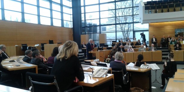 Gedenkstunde im Landtag für die Opfer des Nationalsozialismus. Foto: ©EAT