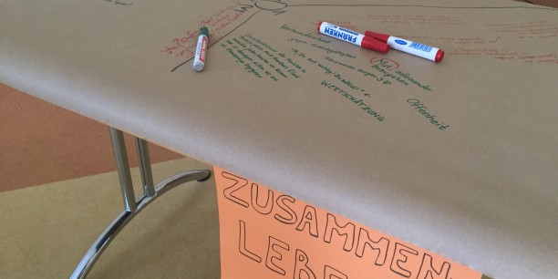 Ihre Gedanken und Ideen hielten sie gemeinsam auf Papier und in Projekttagebüchern fest ... Foto: © EAT