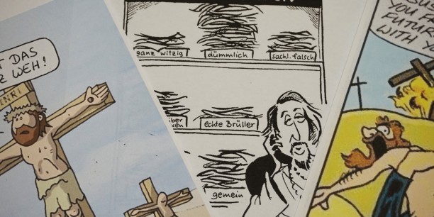 Karikaturen zu Gottesbildern dienten als Anreiz, die eigene Grenze der Kunstfreiheit auf die Probe zu stellen. Foto: © EAT