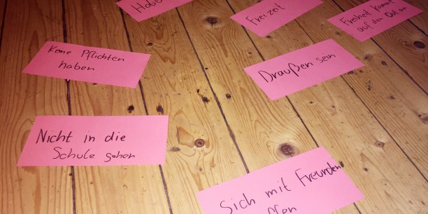 Im Workshop sammelten die Teilnehmenden zunächst Gedanken darüber, was Freiheit für sie bedeutet... Foto: ©Jan Grooten
