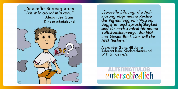 Share-Pic der Kampagne "Alternativlos unterschiedlich"