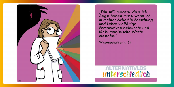 Share-Pic der Kampagne "Alternativlos unterschiedlich"