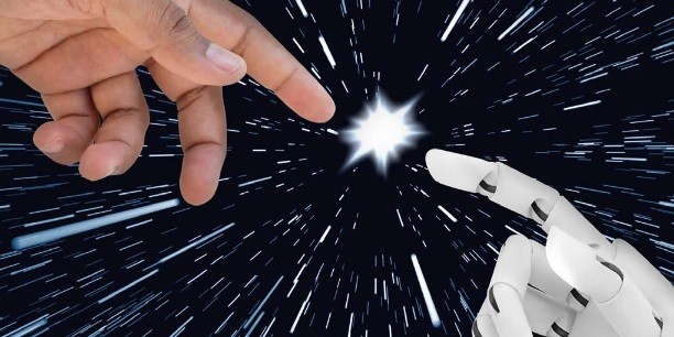 Titelbild des Themenhefts „App in die Zukunft“ des Kirchlichen Diensts in der Arbeitswelt, in dem sich der Autor für eine strategische Entwicklung des ländlichen Raums mithilfe der Digitalisierung ausspricht. ©Grafik: Holger Giebeler/Magascreen.com