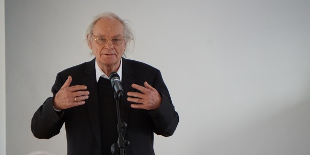 Dr. Ehrhart Neubert beim Vortrag über Moritz Mitzenheim. Foto: © EAT