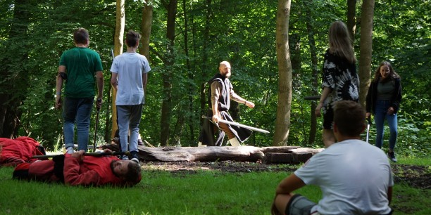 Mittendrin im Adventure Game: Die Zeitagenten haben den „Drachen“ an seinem Plan gehindert und Luther kann vorerst sicher auf die Wartburg fliehen... Foto: © Gerhardt/EAT