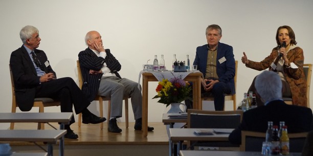 „Brauchen Gesellschaft und Kirche mehr Ritterlichkeit?“ Abschlusspodium mit Michael Wegner, Dr. Thomas A. Seidel, Dr. Sebastian Kranich und Dr. Ellen Ueberschär. Foto: © Wuttke/EAT