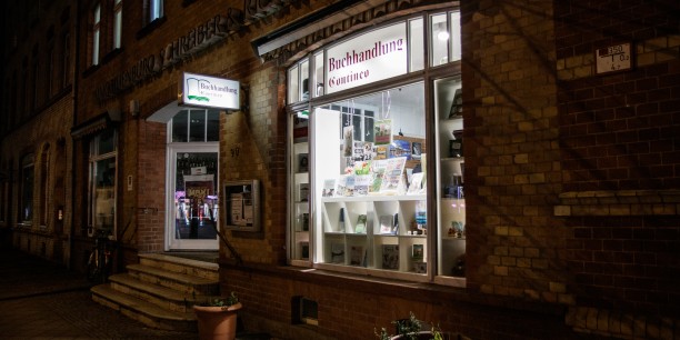 Ort des Geschehens: die Buchhandlung Contineo in Erfurt nach Ladenschluss. Foto: © JM.Mendizza