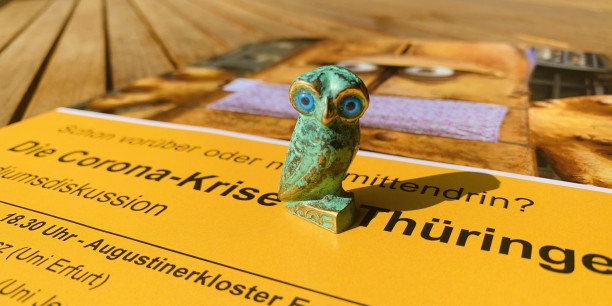 Die Eule als Symbol für Umsicht im wissenschaftlichen Diskurs und im Kampf gegen Corona. Foto: © EAT