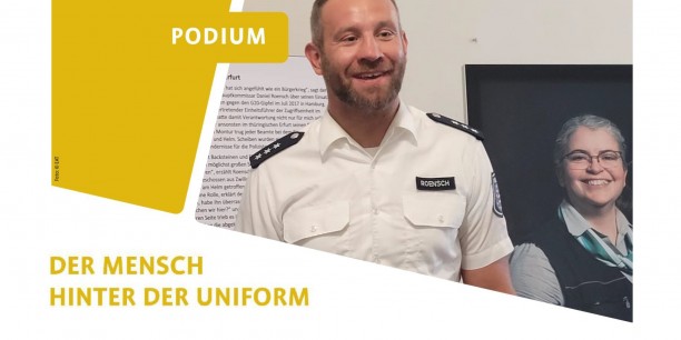 Titel des Films "Der Mensch hinter der Uniform"