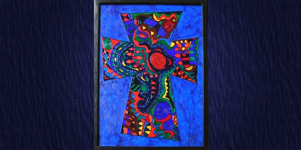 Kreuz 49, „Ich bin die Auferstehung und das Leben“ (80x110) © Andrea Terstappen