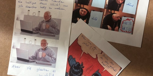 Memes gegen Fake News erstellten die Jugendlichen unter anderem, um Opa Victor zu helfen. Foto: © Schreiter/EAT