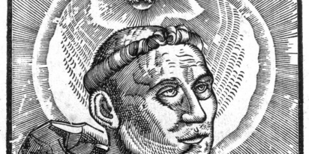 Bildausschnitt: Martin Luther unter der Taube des Hl. Geistes nach Hans Baldung Grien