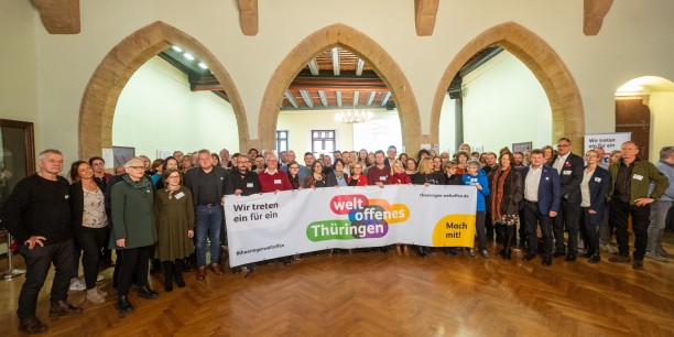 Die Auftaktveranstaltung der Initiative "Weltoffenes Thüringen" fand am 25.1. im Rathaus Jena statt. Foto: (c) tmue/Weltoffenes Thüringen